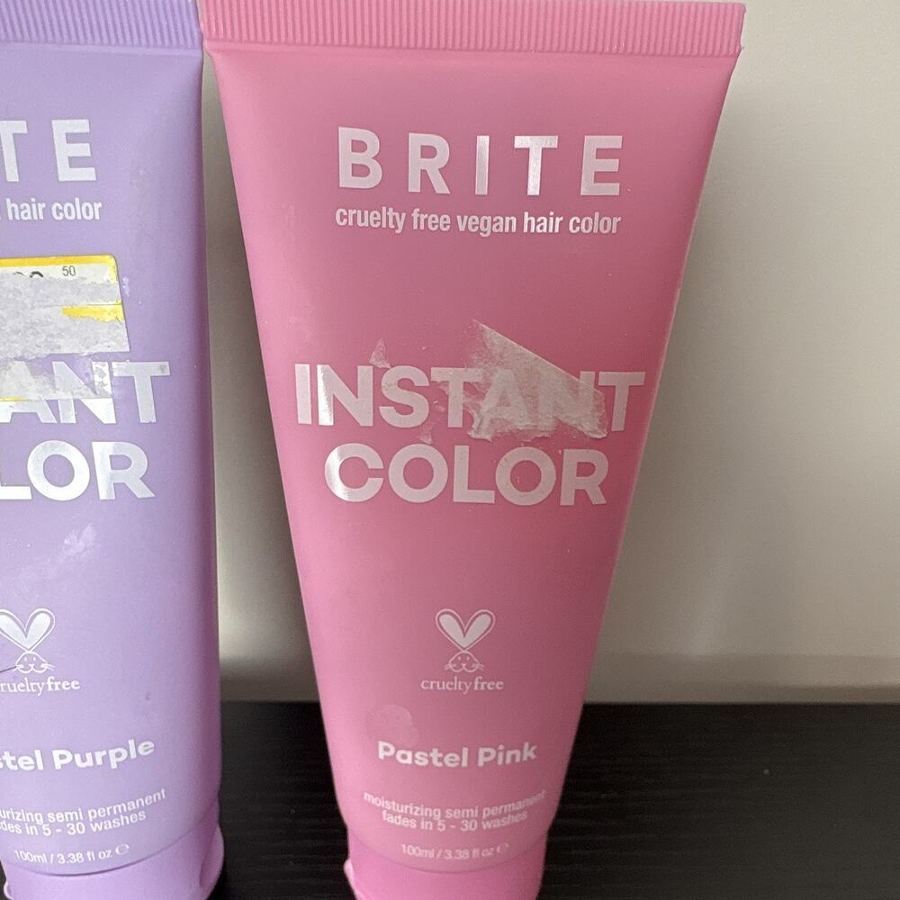 BRITE Cruelty-Free Vegan Hair Dye Wholesale Bulk Lot 3 Pink/Pastel Purple - Picture 4 of 5